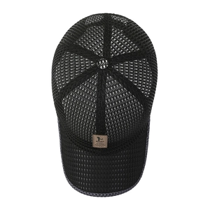Men's black breathable mesh baseball cap with EDIKO patch and lightweight sun visor