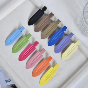 Colorful acetate seamless hair clips in vibrant matte finishes for styling hair