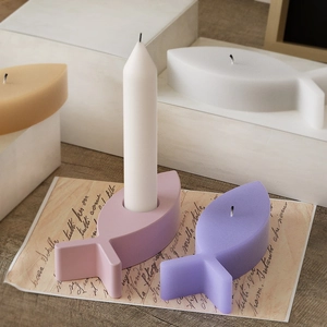 Visvormige aromatherapie kaarsenhouder in pastelkleuren met een matte afwerking