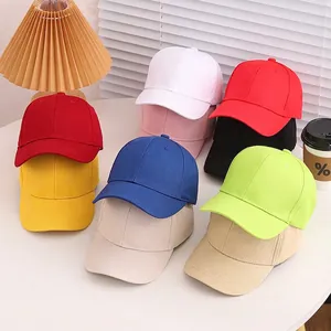 Kids Baseball Cap Cotton Breathable Adjustable Solid Color Outdoor Sun Protection Casual Sport For Boys Girls