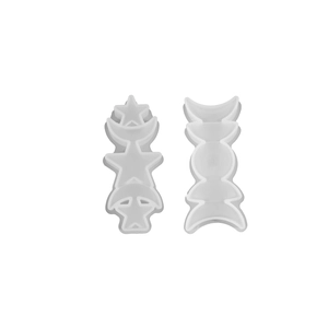 Stampo in silicone con stella e luna per colata di resina e candele profumate