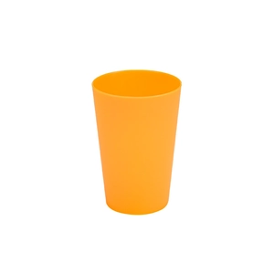 Educational orange frosted stacking cup for kids early learning and motor skills training