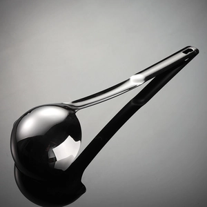Polished 304 stainless steel oil filter spoon for kitchen use with mirror finish