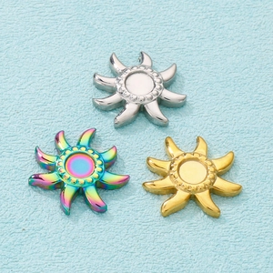 Stainless Steel Sun Pendants Sunburst Charms For Necklace Earring DIY Jewelry Making Celestial Electroplated Exquisite