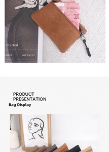 Close-up of minimalist canvas mini coin purses with metal zippers and keyrings in earth tones
