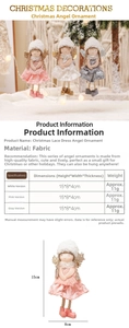 Detailed size specifications of lace angel dolls for Christmas tree decoration