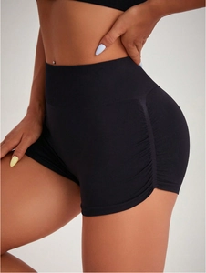 Damen Hohe Taille Nahtlose Sport-Unterteil Scrunch Butt Yoga Fitnessstudio Training Atmungsaktive Schnelltrocknende Athletische Unterteil