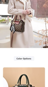 Detail of checkered tote bag featuring a decorative polka dot scarf and golden metal logo