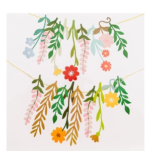 Double-sided floral banner decorations for Mother's Day and children's room window display