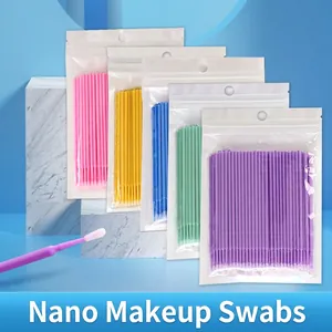 Micro Spazzole Usa E Getta Manico In Plastica Punta In Fibra Per Extension Ciglia Trucco Applicatore Di Precisione