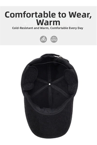 Close-up of insulated thermal lining and ear protection on a men's winter baseball cap