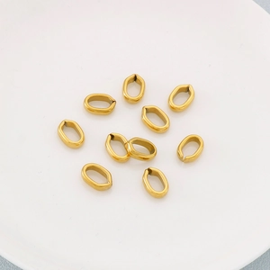 Stainless Steel Pinch Bails Oval Open Jump Rings Pendant Connector For Necklace DIY Jewelry Making Fashion Simple