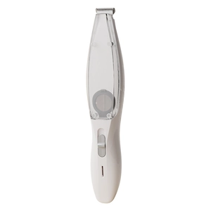 Tondeuse aspirante silencieuse pour animaux avec réservoir de poils blanc