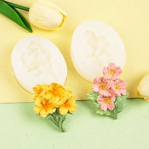 Stampi in silicone per fiori di ortensia e girasole per decorazioni in gesso auto