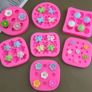 Flower Butterfly Bow Silicone Molds Heat Resistant For Cake Decorating Chocolate Candy Handmade Soap Epoxy Resin Casting