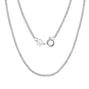 925 Sterling Silver Chopin Chain Necklace Italian Link Wheat Chain For Men Women Minimalist Hip Hop Clavicle Neck Chain Jewelry