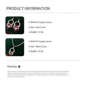 Detailed specs of zircon butterfly water drop earring and necklace jewelry set in silver