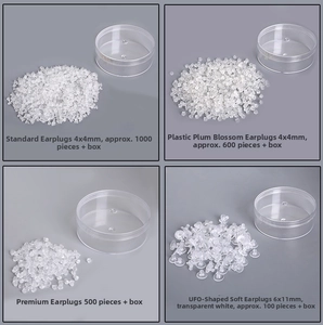 Set di chiusure per orecchini in silicone e plastica trasparente con scatole di custodia