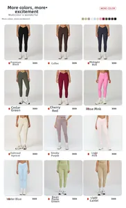 Aperçu de leggings de yoga taille haute en douze couleurs avec une ceinture croisée