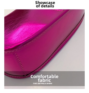 Macro shot of metallic rose pink faux leather texture with fine stitching details