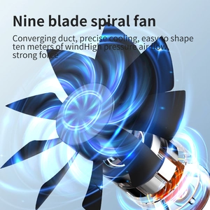 Portable USB mini air cooler fan with nine-blade spiral design for powerful airflow