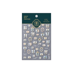 Autocollants 3D pour ongles de Noël avec dorures et motifs de nœuds vintage