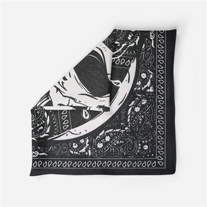 Classic paisley bandana with skull motif for outdoor sports and hip hop style