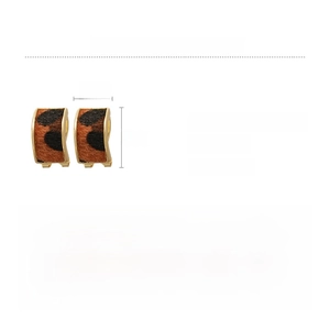 Detailed size and material specs for C-shaped leopard print horsehair faux earrings
