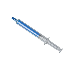 Creative syringe-shaped highlighter pen with blue fluorescent ink for stationery