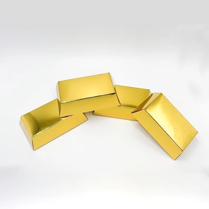 Boîtes à chocolats dorées en forme de lingot pour Noël et fêtes de remise des diplômes