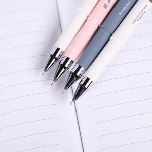 Cartoon bear erasable gel pens set with heat sensitive ink on a lined notebook