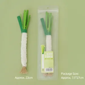 Juguete para gatos de cebolleta de fieltro y sisal para morder y jugar libremente