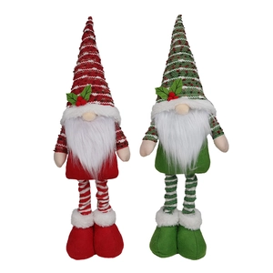 Weihnachtsgnom-Set mit roten und grünen Strickpuppen für die festliche Heimdekoration