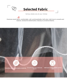 Detail shot of soft white mesh lace fabric showing fine mesh texture and hem process