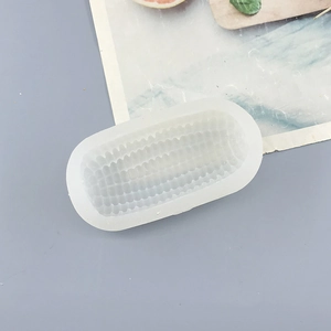 Macro detail of food-grade silicone mold with realistic corn kernel texture for baking