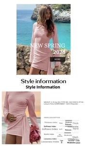 Detailed fabric texture and knit quality of the pink long sleeve slim fit dress