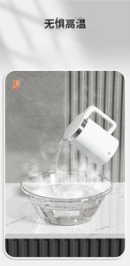 Close-up showing 100°C heat resistance of durable thicken washbasin with pouring hot water