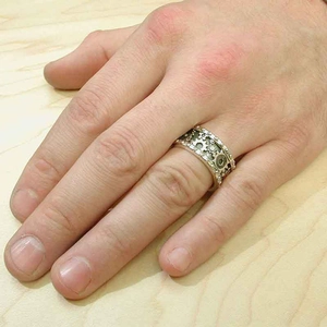 Kreativer Steampunk-Zahnradring aus Kupfer mit antikem Silber-Finish für Damen und Herren