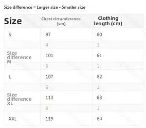 Detailed size chart for women ruffle dot blouse showing bust and length measurements