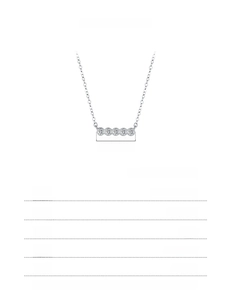 Specifiche del girocollo in argento 925 con pavé di cinque pietre di diamante da 0,06 ct