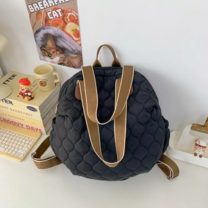 Zaino Trapuntato Alla Moda Grande Capacità Nylon Leggero Borsa A Tracolla Per Donne Studenti Stile Coreano