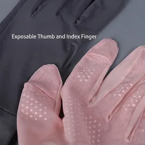 Gants de protection solaire en maille respirante avec ouvertures pour doigts tactiles