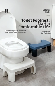 Thickened plastic toilet foot stool with U-shaped ergonomic design for bathroom comfort