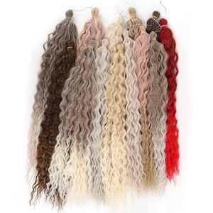 Extensions de cheveux bouclés synthétiques tresses au crochet mèches afro multicolores pour femmes