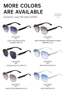 Six different color options for rimless outdoor sunglasses featuring HD UV400 protection