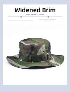 Detailed macro shot of the wide camouflage brim and breathable metal air vents