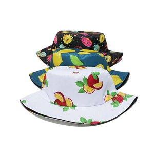 Chapeaux bob d'été pour femmes avec motifs citron et fruit de la passion