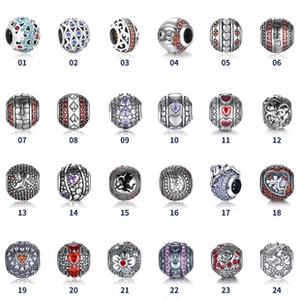 Selección de 24 abalorios de plata de ley 925 para la creación de pulseras DIY