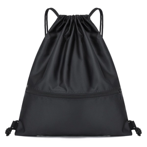 Unisex Oxford Cloth Drawstring Backpack Large Capacity Rhombic Pattern Waterproof Sports Sackpack For Fitness Travel Basketball