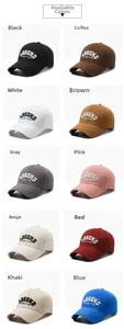 Grid view of baseball caps in twelve colors featuring detailed LEGEND 3D embroidery